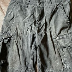 Black Cargo Shorts. Size 31.